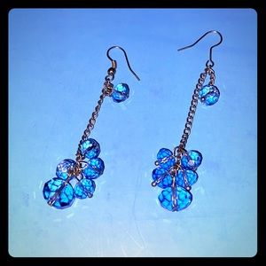 Cute dangle blue crystals. So cute. Ready to pass